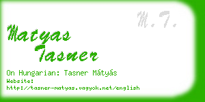 matyas tasner business card